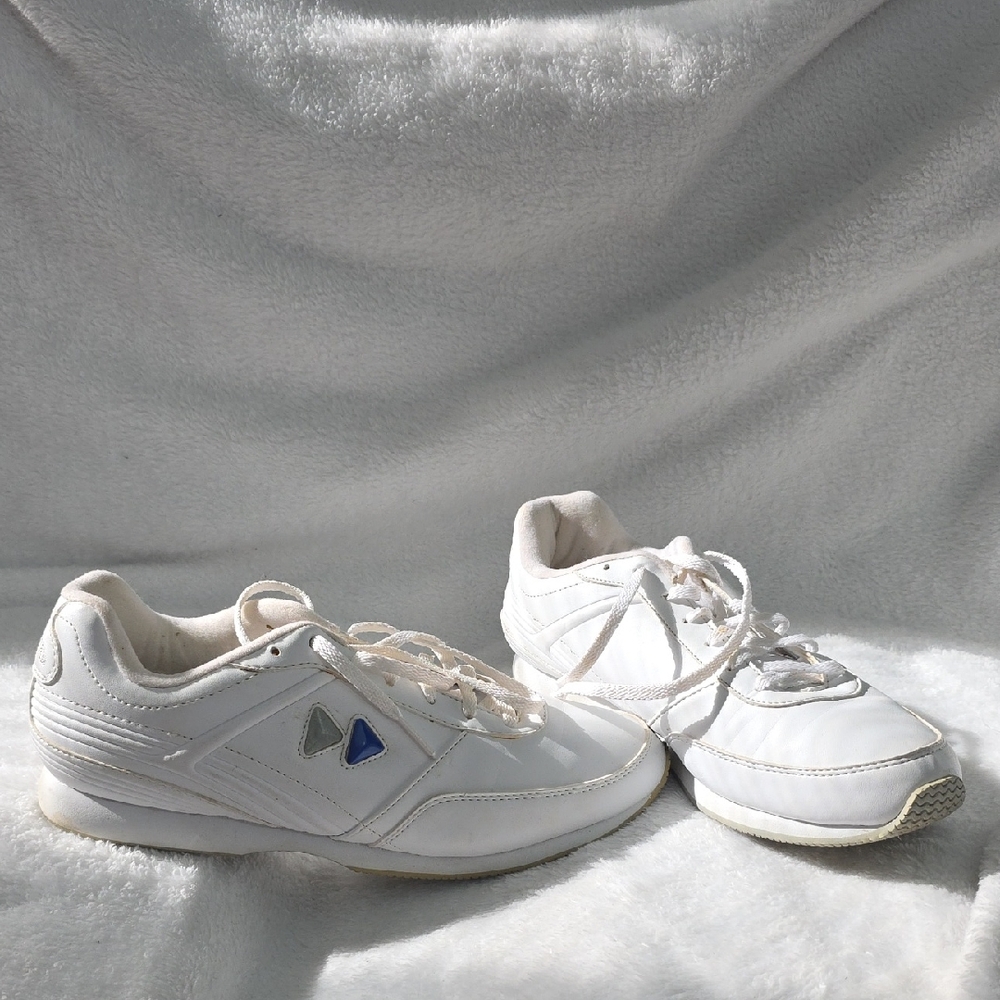White and Blue Cheer Shoes